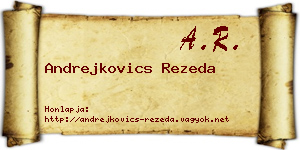 Andrejkovics Rezeda névjegykártya